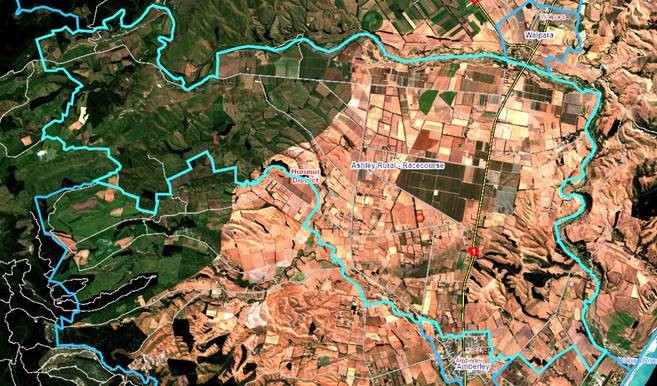 Map of Amberley water supply. 