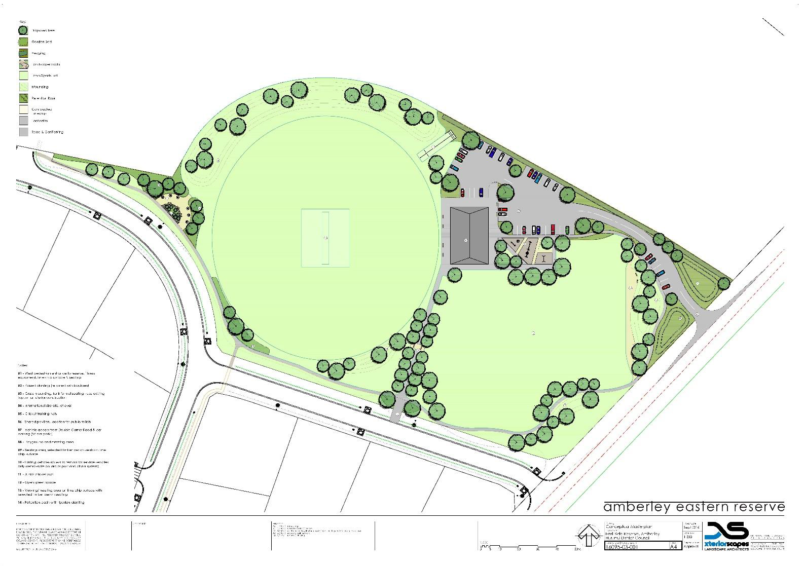 Eastern Reserve planting plan. 