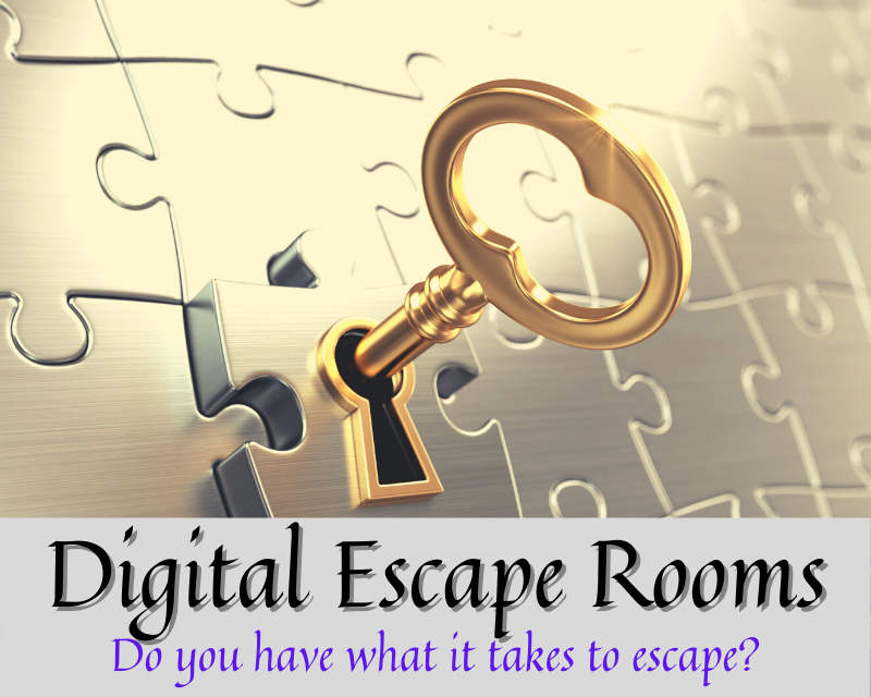 Key unlocking puzzle. Digital escape rooms