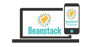 Beanstack logo on computer and phone screen